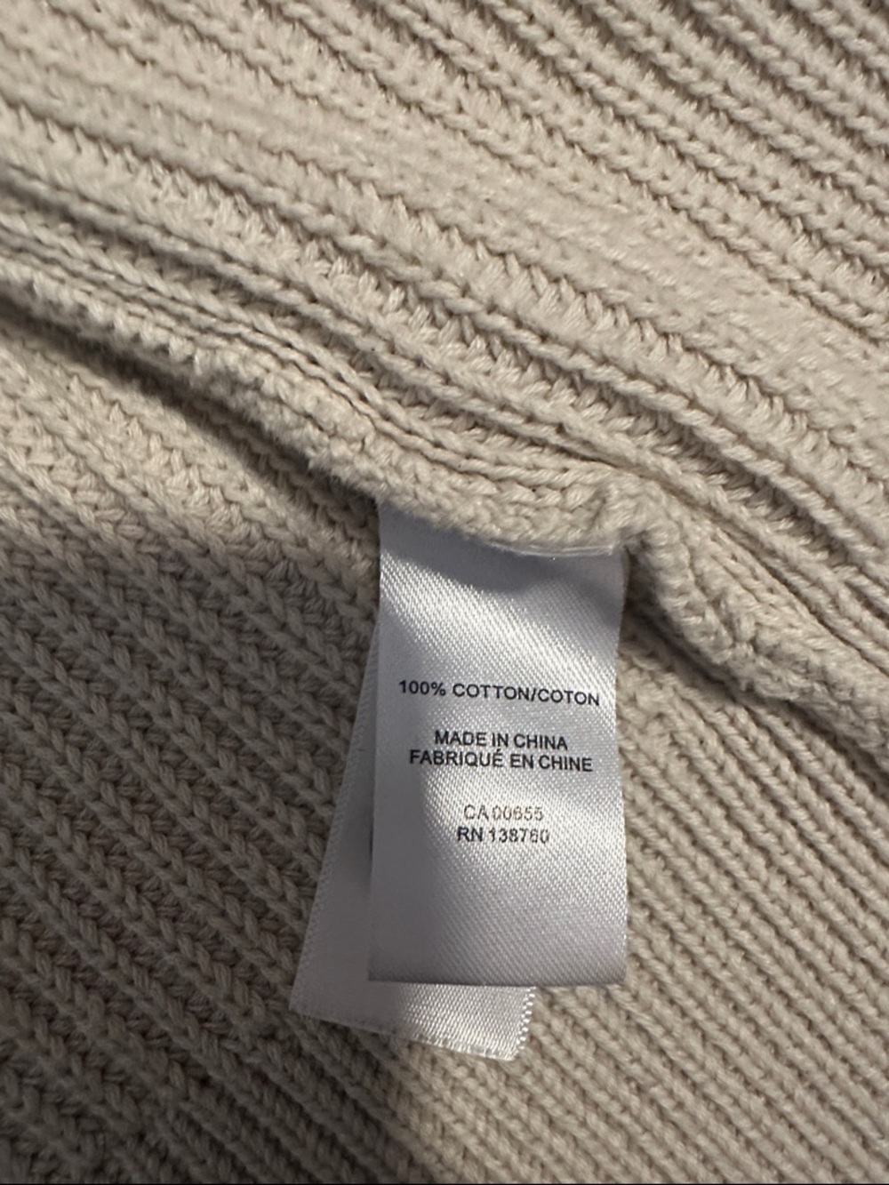 RW&CO. Cream Ribbed Knit Sweater - Picture 4 of 4